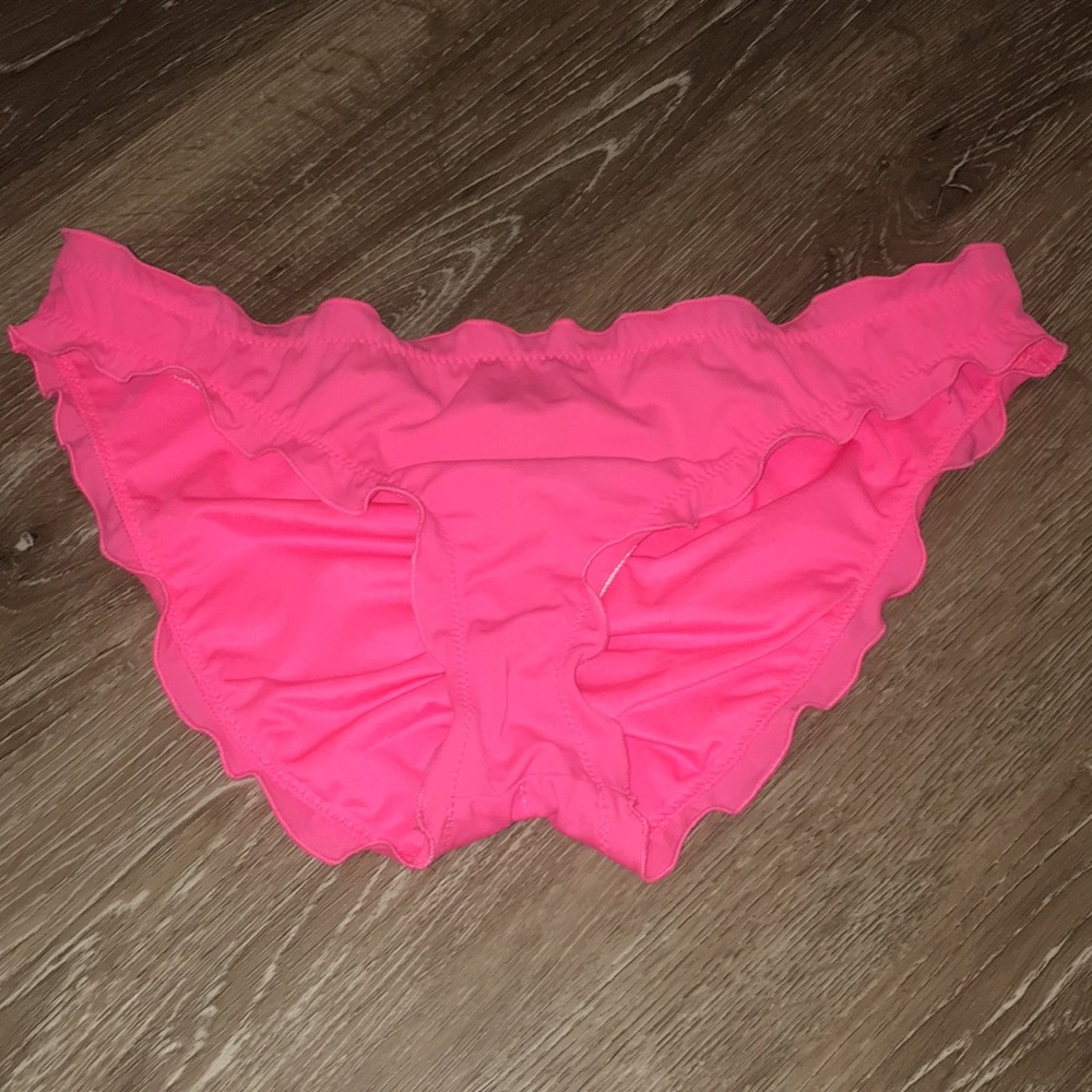 Hot pink Ruffle bikini bottoms
